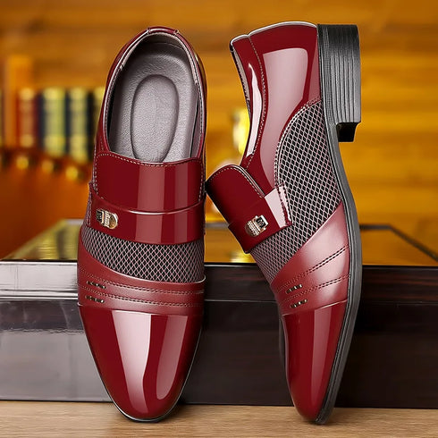 Elegant Slip-On Leather Business Shoes for Men - Formal Oxfords & Loafers